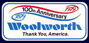 Woolworth's 100th Anniversary logos from the USA and Canada