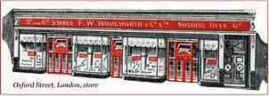 An artist's impression of the F. W. Woolworth store in Oxford Street, London, W1, which opened in 1924.
