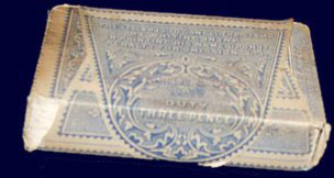 Playing cards from Woolworths in the 1930s. Despite the upper price limit of sixpence the item sold for ninepence (Approx 4p) as the government tax of 3D on playing cards was treated separately