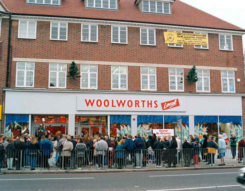 The store front of the Downham Woolworths
