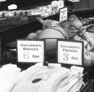Kids clothing and children's toys have been part of the Woolworths range since the first British store in 1909. Here are some of the products that could be purchased for threepence (1½p) or sixpence (2½p).
