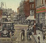 The original Woolworth store in Kingston-upon-Thames, Surrey. It traded in Clarence Street facing Bentalls. A branch of Barclays Bank stands on this spot today, opposite the Bentall Centre.