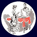 An artist's impression of the first five cent table which was the precursor to the Woolworths Five and Ten