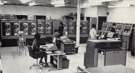 The air conditioned computer room at F. W. Woolworth's Central Accounting Office in Castleton, Rochdale, Lancashire