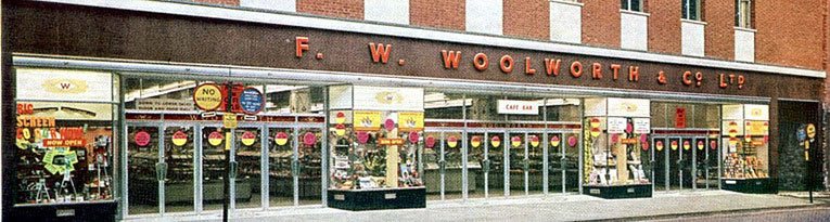 A new look Woolworth for Shrewsbury in the mid 1960s.  The new store had been converted from former hotel premises.