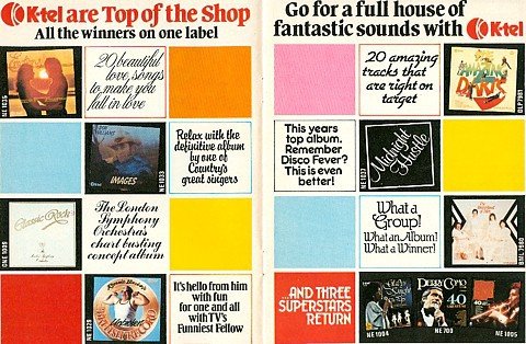 Budget LPs from K-Tel on sale at Woolworths at Christmas 1978