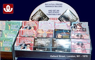 Warwick Records display at Woolworths in Oxford Street, London in 1979. (Picture courtesy of Mr Andy Hayzelden)