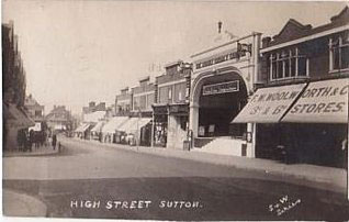 The Woolworth store in High Street, Sutton, Surrey, which opened in 1918