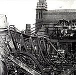 Totally destroyed by enemy action, Woolworths in London Road, Lowestoft during World War II