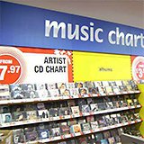 Artist CD chart discs from £7.97 in a Woolworths store in May 2008