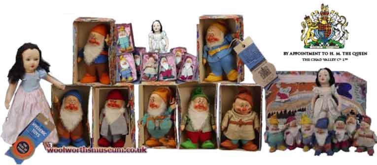 Chad Valley's Snow White and the Seven Dwarfs from 1937 - today a complete set fetches thousands of pounds at auction