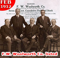 The Founding Directors of F.W. Woolworth Co., who shared a $65m bounty when the company listed on Wall Street in February 1912