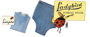 Kiddies Wear from Ladybird - original artwork from the early days of the brand when Pasolds first moved the factory to England