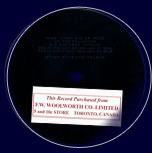 Little Wonder records were single-sided, leaving room for copyright information and a seller identity label to appear on the back