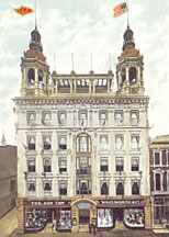 The original Woolworth skyscraper - Frank's six story development in North Queen Street, Lancaster, Pennsylvania, USA, pictured in 1905