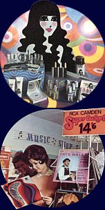 A glimpse of 1967 at Woolworths - Baby Doll cosmetics and Camden Super Budget LPs for 14/6d (72&frac12;p)