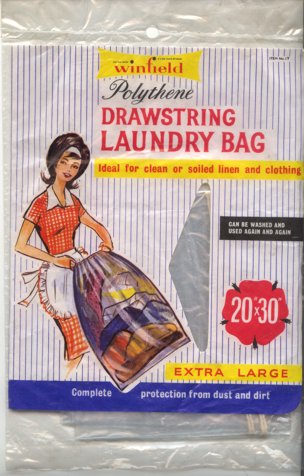 A Winfield laundry bag from F. W. Woolworth & Co. Ltd. in 1963