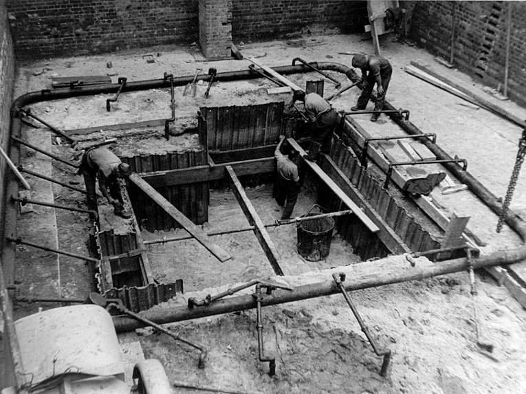 Laying the foundations of the new Portsmouth store in 1947