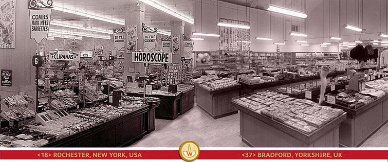 Rochester New York was a concept store for F. W. W. (US), while Bradford, Yorkshire was the latest store to be modernised in the UK.