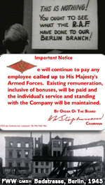 A defiant sign displayed at the Oxford Street branch of Woolworths at the height of the blitz