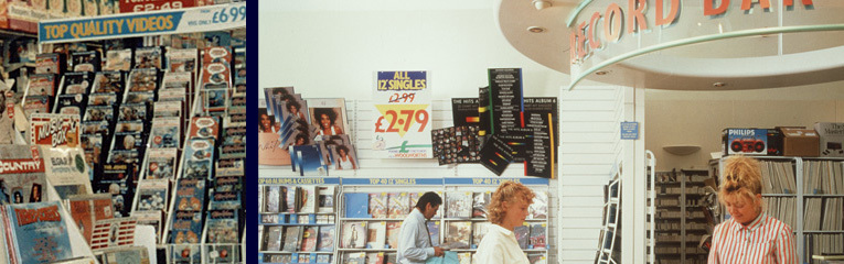 Pre-recorded videos featured in both older stores (left) and the new look Operation Focus stores (right)