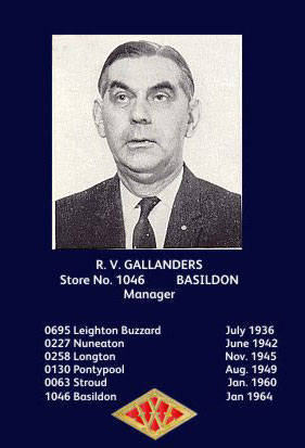 Reg Gallanders, who served Woolworths with great distinction from 1932 until 1972. (With special thanks to Mr Ray Gallanders, his son)