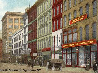 The Syracuse branch of the F. W. Woolworth Five-and-Ten Cent Store chain in Upstate New York