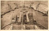 'Deck cleared for action' an unnamed Royal Naval Battleship in World War One