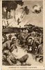 Flooded German trenches - a patriotic British postcard from the Great War