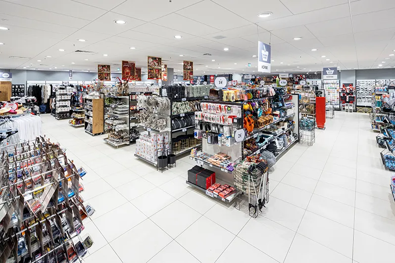 An internal view of one of the newest German Woolworth stores, showing the salesfloor in Dorsten, a district of Recklinghausen, North Rhine, Westphalia. Image courtesy of the Woolworth GmbH Media Centre