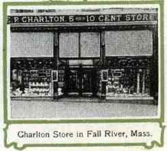 The first Charlton store in Fall River, Massachusetts - home base for the company and the Charlton family