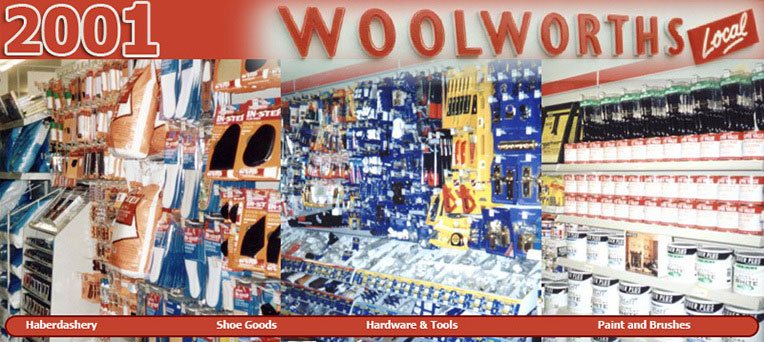 Haberdashery, Shoe Goods, Hardware and Tools and Paint and Brushes - all mainstays of the Woolworths range throughout the Kingfisher years.  Customers understood the firm's range of essentials and largely knew what to expect when they visited a High Street store.