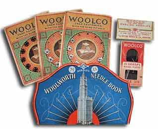 Woolworth sewing needles made in Redditch, Birmingham, England were a big seller in the USA before World War I