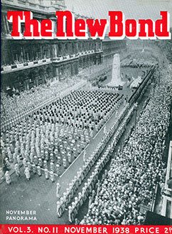 The Cenotaph, London, on Armistice Day 1938 - featured in the front cover of the Woolworths House Magazine, the New Bond.  No-one wanted to believe that there would soon be another war with Germany.