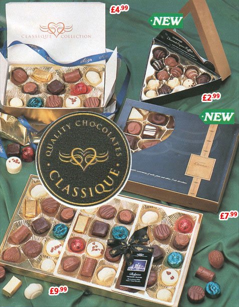 Classique Chocolatier - an exclusive selection of boxed chocolates at Woolworths which bolstered profits in the 1980s and 1990s - and also tasted delicious!