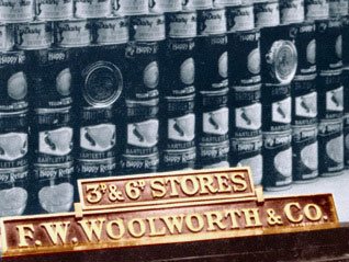 Tinned fruit, tuna and salmon chunks were all offered from the sweets department of Woolworths in the late 1930s. It wasn't long before some customers were jolly glad that they had laid some away!