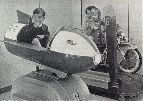 A special favourite during the 1960s - a space rocket kiddy ride at Woolworth's