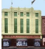 The cinema-fronted F. W. Woolworth store in Broad Street, Reading, Berkshire, UK.