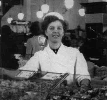 Candy service in Woolworths Northwich, Cheshire in the mid 1950s