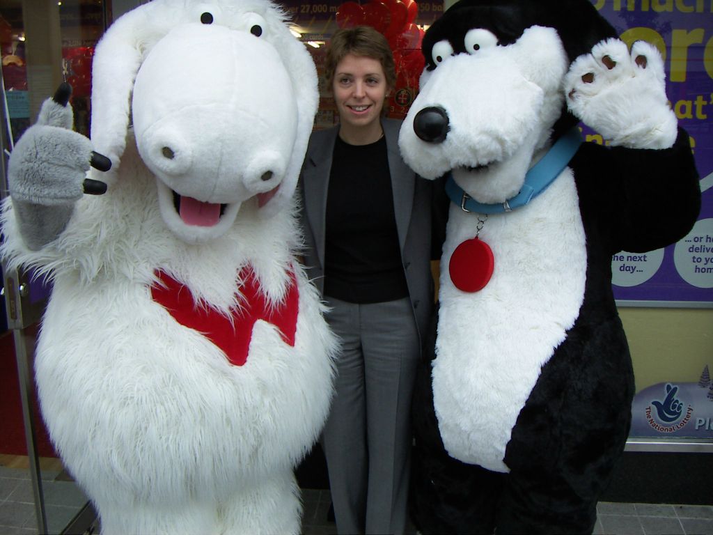 Who would have known that a sheep dog and a sheep would be so much larger than a human?