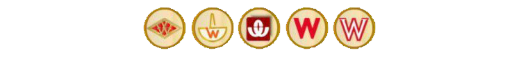 The five variants of the 'W' motif that Woolworths' stores used as a logo over 99 years at the heart of British High Streets