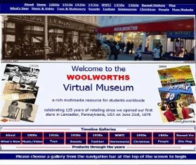 The original home page of the Woolworths Virtual Museum when it launched in 2004