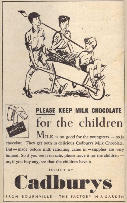 Everyone got a sweet ration, but adults were encouraged to think of the children