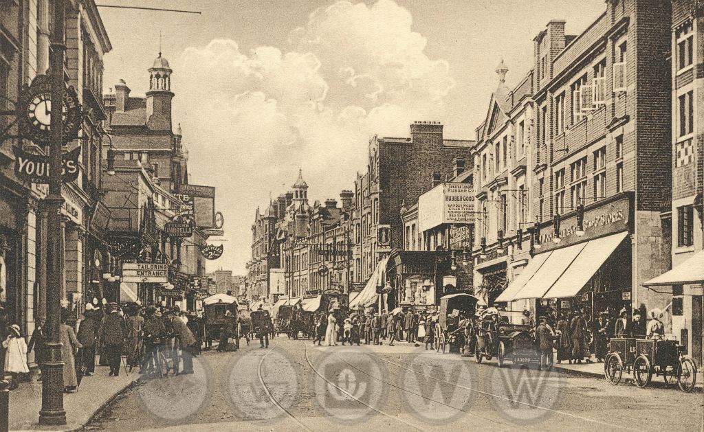 A locally-made Darracq Motor Car outside the store in North End, Croydon, Surrey, which opened on 4th May 1912