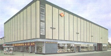 One of the largest British Woolworth stores ever opened in Harlow New Town in 1967. It offered a full department store range from premises originally intended for the Chelmsford and District Co-operative Society.