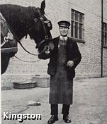 The Woolworth store in Kingston-upon-Thames in South West London found an innovative way to get around fuel rationing. They kept a horse and cart to collect goods from the Company's Warehouse at St Pancras Goods Station, London, NW1