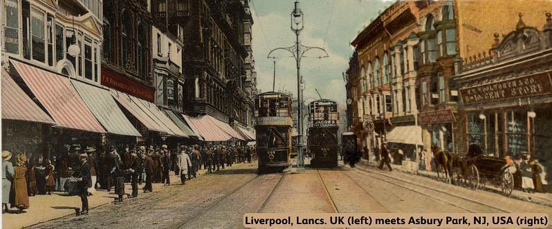 Three thousand miles apart but very much the same - F.W. Woolworth stores in Liverpool,Lancashire UK and Asbury Park, New Jersey, USA in 1909.