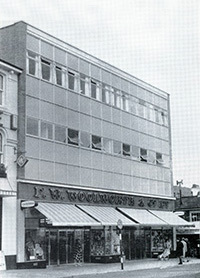 The Woolworth store at Paignton (No. 477) was given a full makeover in 1966, increasing its size from 6,190 to 21,826 square feet