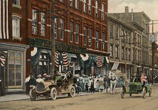 The first F. W. Woolwoth store that J.B. Snow managed, at Port Jervis, New York (Pictured in 1907).
