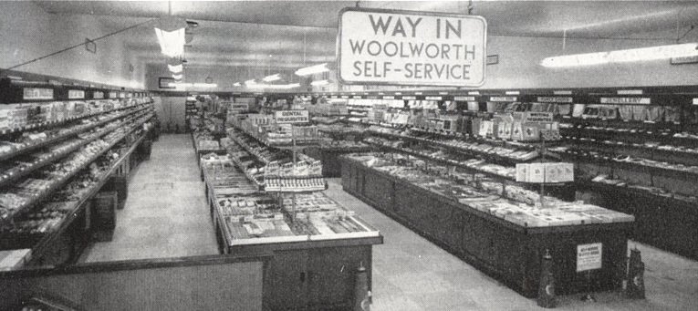 The self-service salesfloor at Woolworth's 232-234 Hawthorn Road, Kingstanding, Birmingham 44, which opened on 28 October 1955